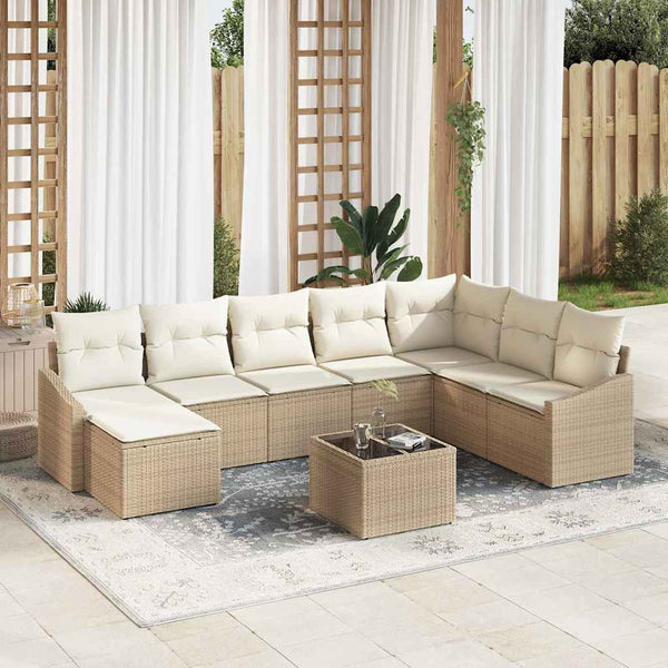 Tuin Sofa Set 8 Pcs Poly Riet