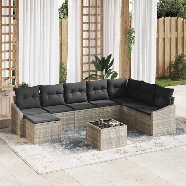 Tuin Sofa Set 8 Pcs Poly Riet