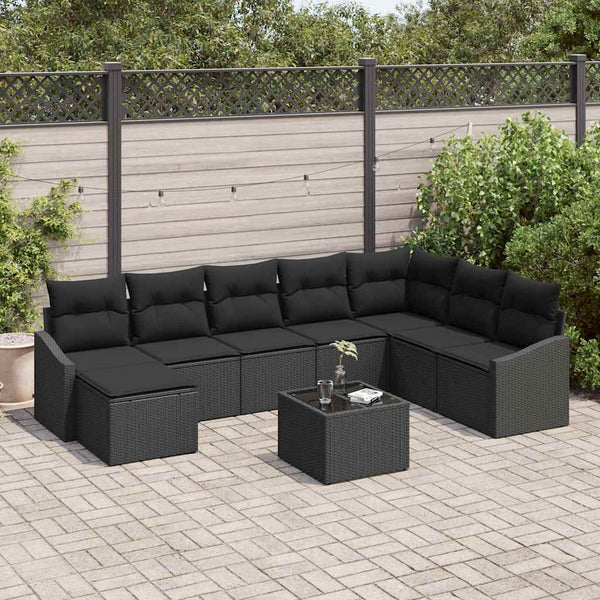 Tuin Sofa Set 8 Pcs Poly Riet