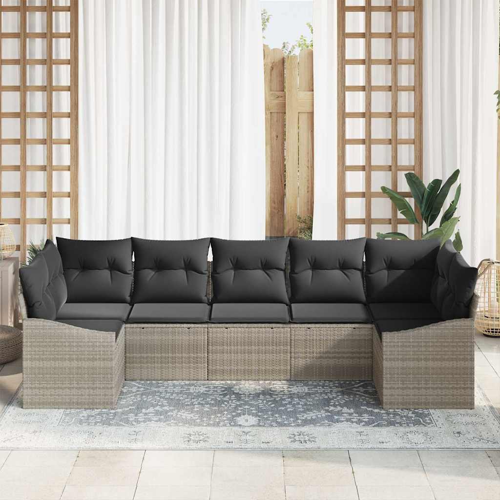 Tuin Sofa Set 7 Pcs Poly Riet