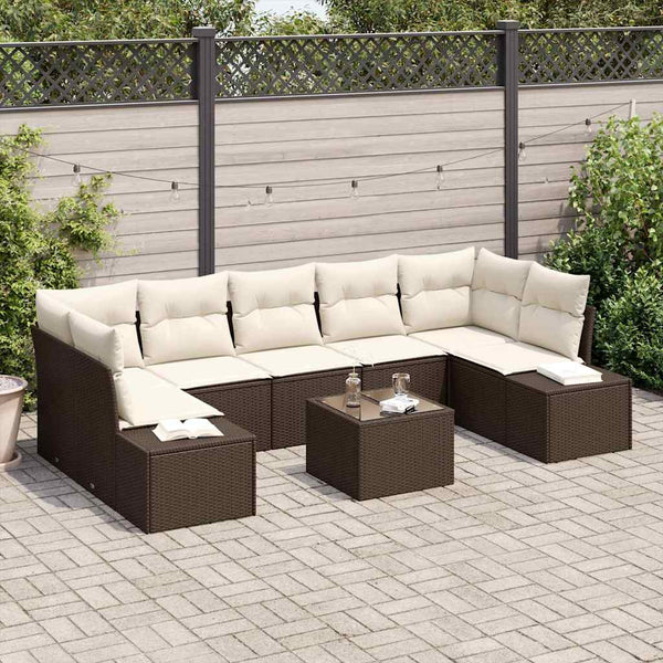 Tuin Sofa Set 8 Pcs Poly Riet