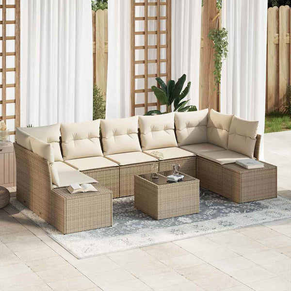 Tuin Sofa Set 8 Pcs Poly Riet