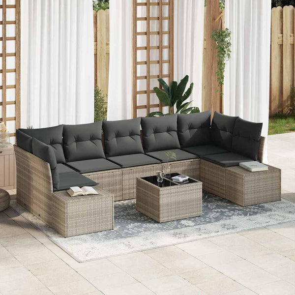 Tuin Sofa Set 8 Pcs Poly Riet