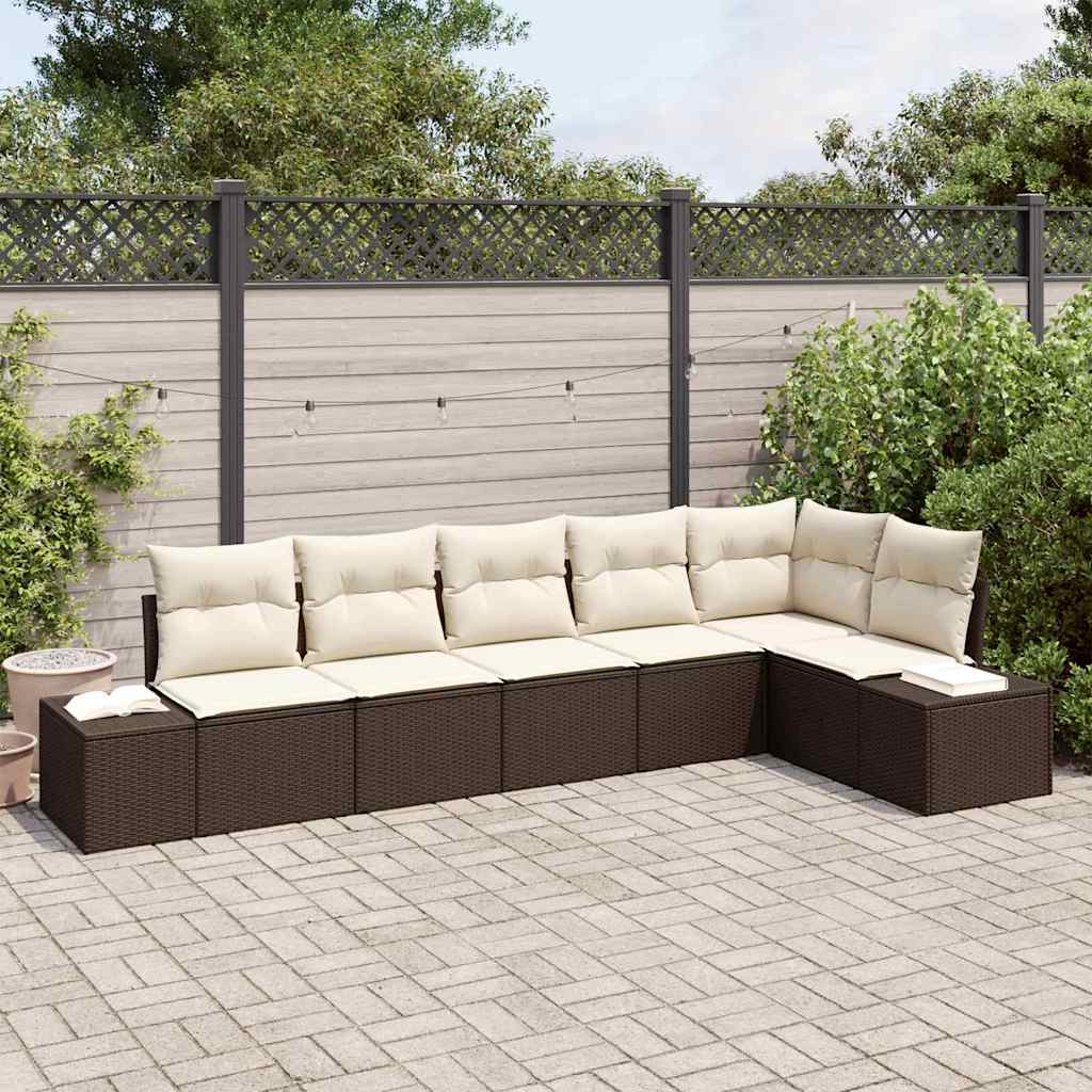 Tuin Sofa Set Met Kussen 6 Pcs Lichtgrijs Poly Riet