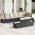 Tuin Sofa Set Met Kussen 9 Pcs Poly Riet