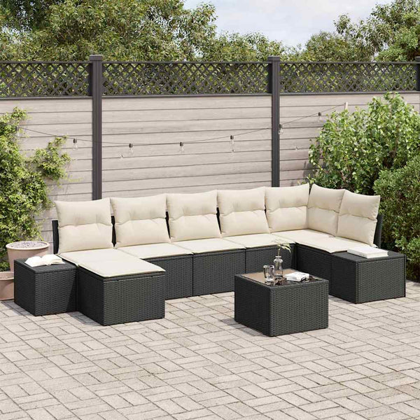 Tuin Sofa Set Met Kussen 8 Pcs Poly Riet