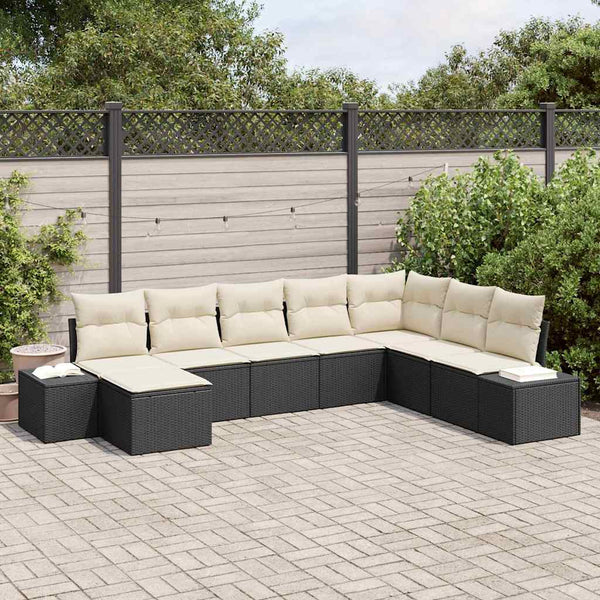Tuin Sofa Set Met Kussen 9 Pcs 319 X 209 X 85 Cm Poly Riet