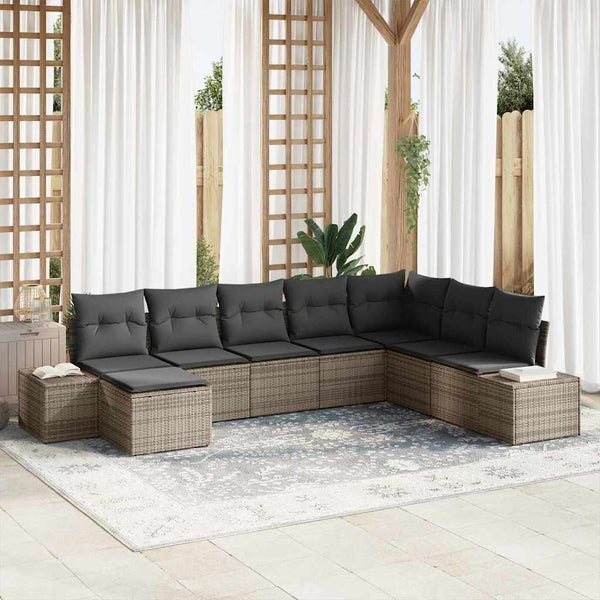 Tuin Sofa Set Met Kussen 9 Pcs 319 X 209 X 85 Cm Poly Riet
