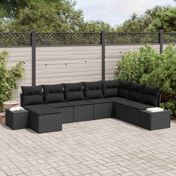 Tuin Sofa Set Met Kussen 9 Pcs 319 X 209 X 85 Cm Poly Riet
