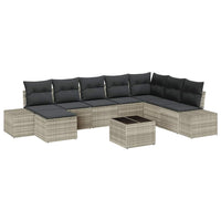 Tuin Sofa Set Met Kussen 9 Pcs 319 X 209 X 85 Cm Poly Riet