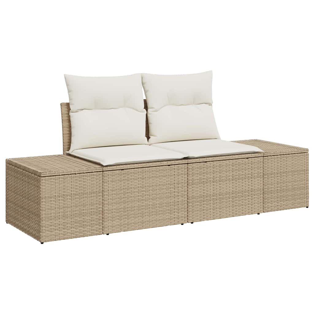 Tuin Sofa Set Met Kussen 7 Pcs Poly Riet