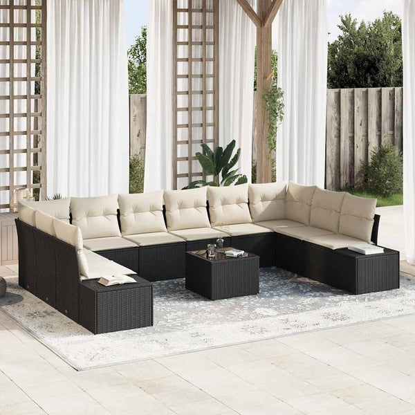 Tuin Sofa Set Met Kussen 11 Pcs Poly Riet