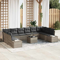 Tuin Sofa Set Met Kussen 11 Pcs Poly Riet