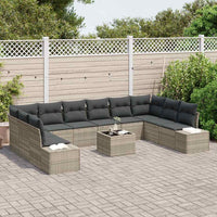Tuin Sofa Set Met Kussen 11 Pcs Poly Riet