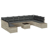 Tuin Sofa Set Met Kussen 11 Pcs Poly Riet