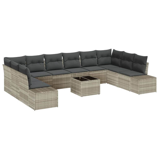 Tuin Sofa Set Met Kussen 11 Pcs Poly Riet