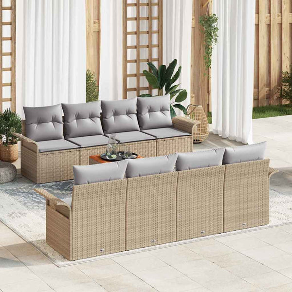Tuin Sofa Set 9 Pcs Poly Riet
