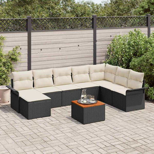 Tuin Sofa Set 9 Pcs Poly Riet