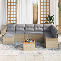 Tuin Sofa Set 9 Pcs Poly Riet