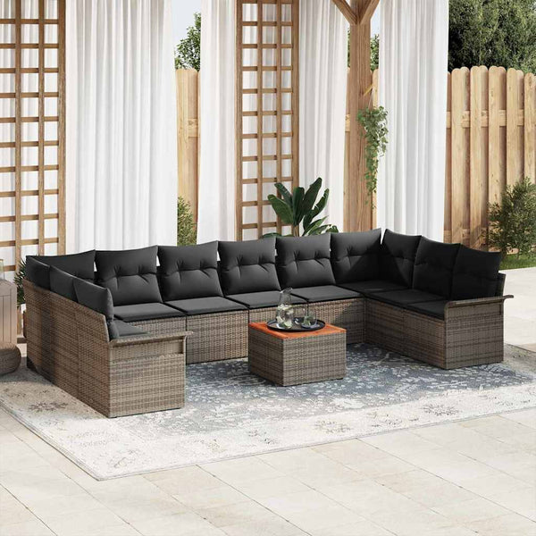 Tuin Sofa Set 11 Pcs Poly Riet
