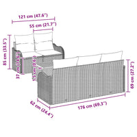 Tuin Sofa Set 6 Pcs Poly Riet