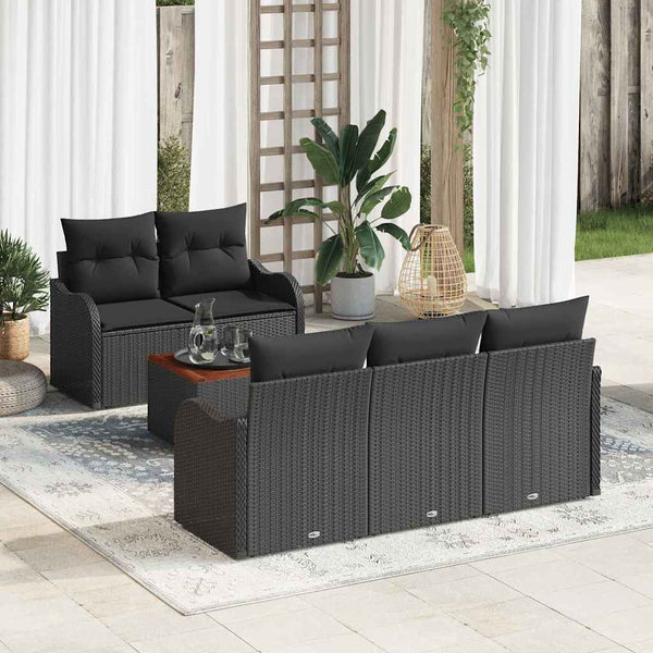 Tuin Sofa Set 6 Pcs Poly Riet