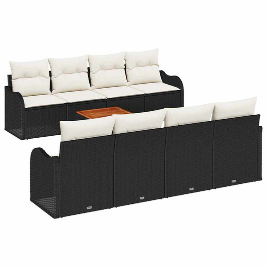 Tuin Sofa Set 9 Pcs Poly Riet