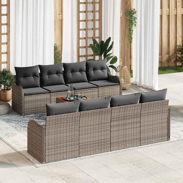 Tuin Sofa Set 9 Pcs Poly Riet