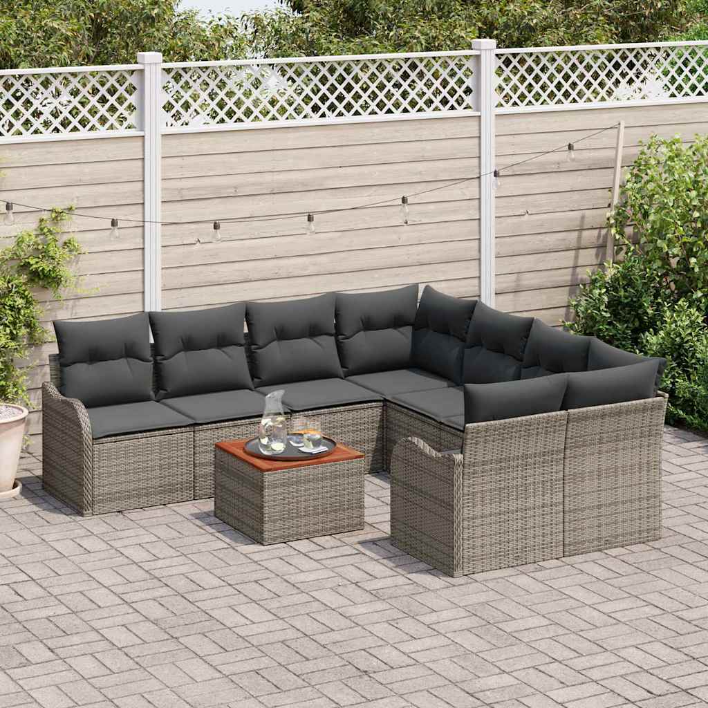 Tuin Sofa Set 9 Pcs Poly Riet