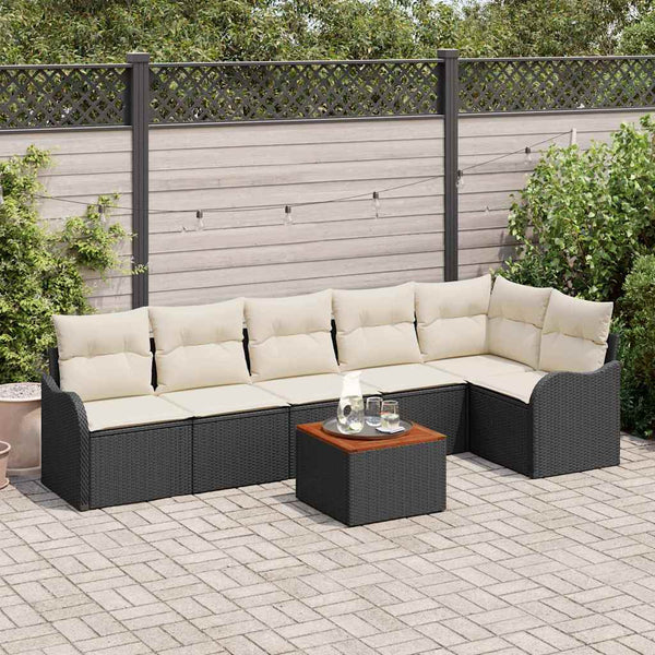 Tuin Sofa Set 7 Pcs Poly Riet