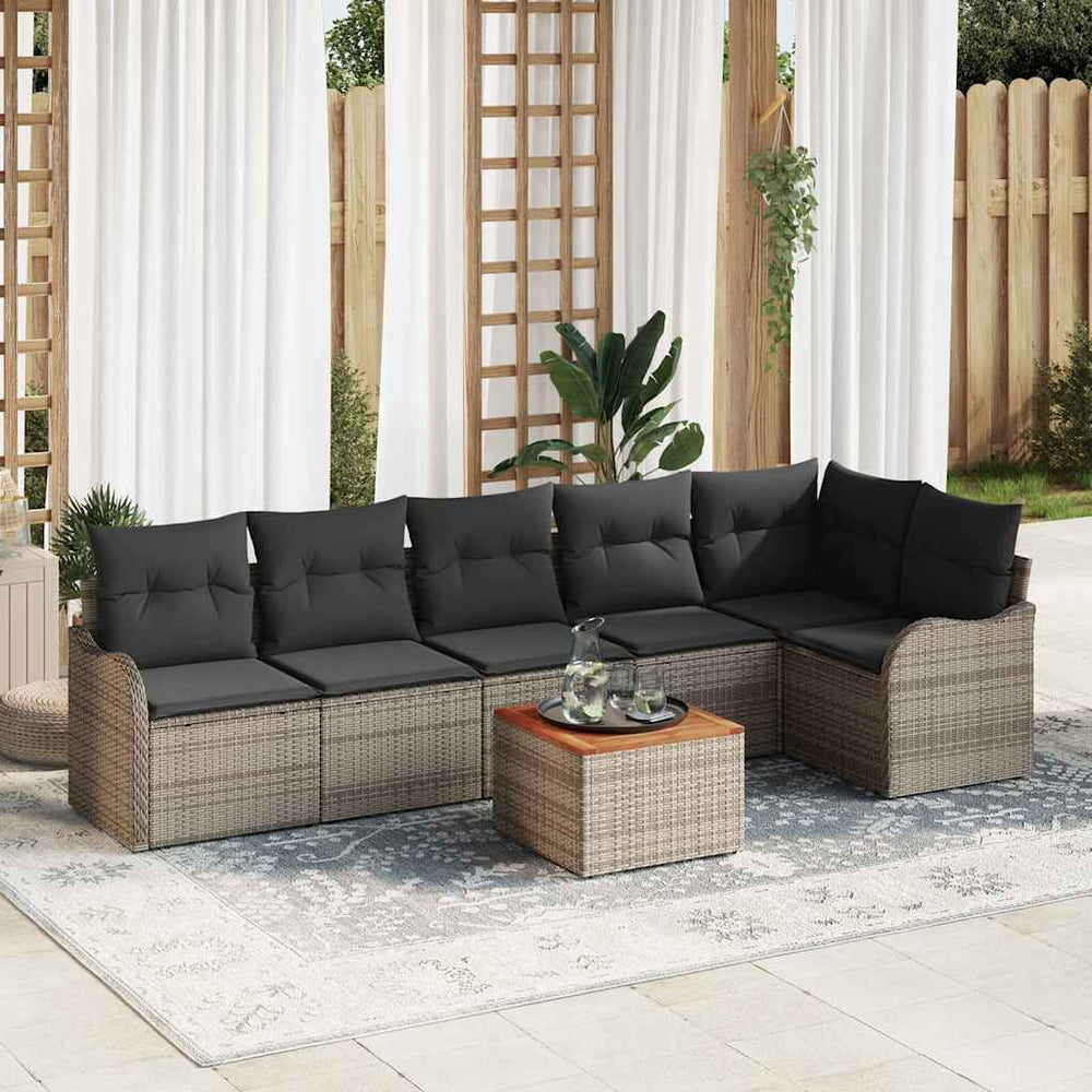 Tuin Sofa Set 7 Pcs Poly Riet