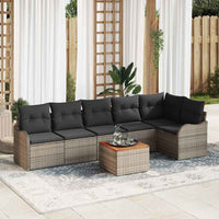 Tuin Sofa Set 7 Pcs Poly Riet