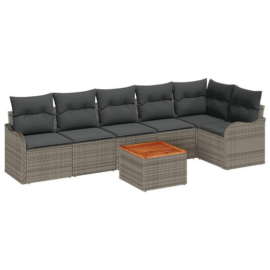 Tuin Sofa Set 7 Pcs Poly Riet