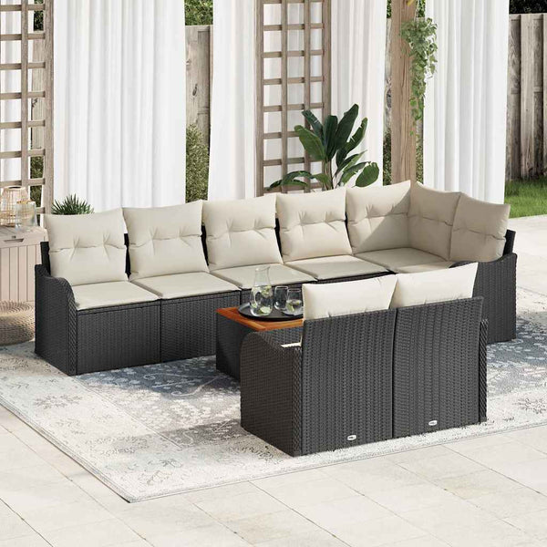 Tuin Sofa Set 9 Pcs Poly Riet