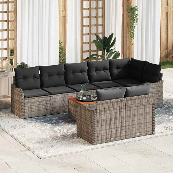 Tuin Sofa Set 9 Pcs Poly Riet