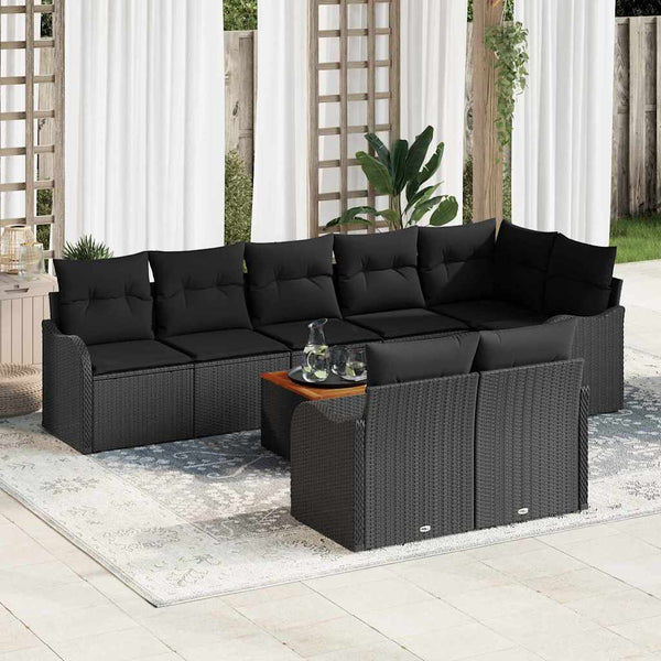 Tuin Sofa Set 9 Pcs Poly Riet