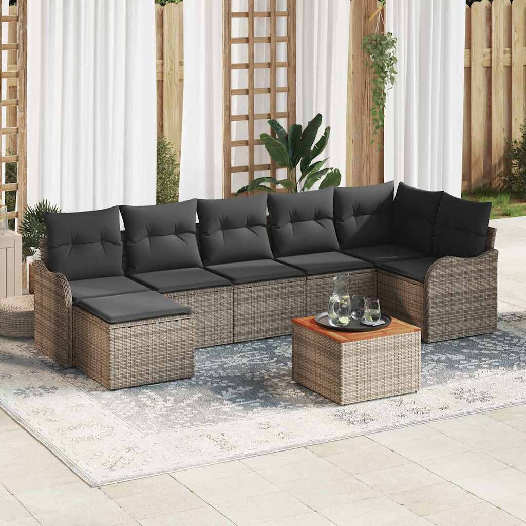 Tuin Sofa Set 8 Pcs Poly Riet