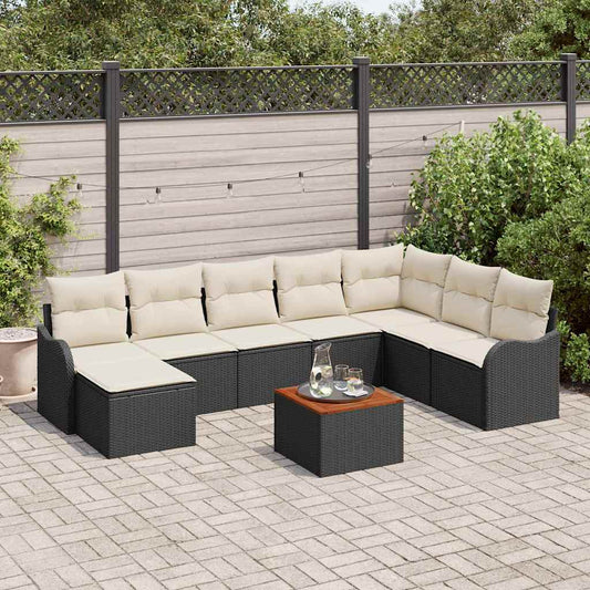 Tuin Sofa Set 9 Pcs Poly Riet