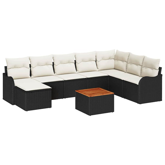 Tuin Sofa Set 9 Pcs Poly Riet