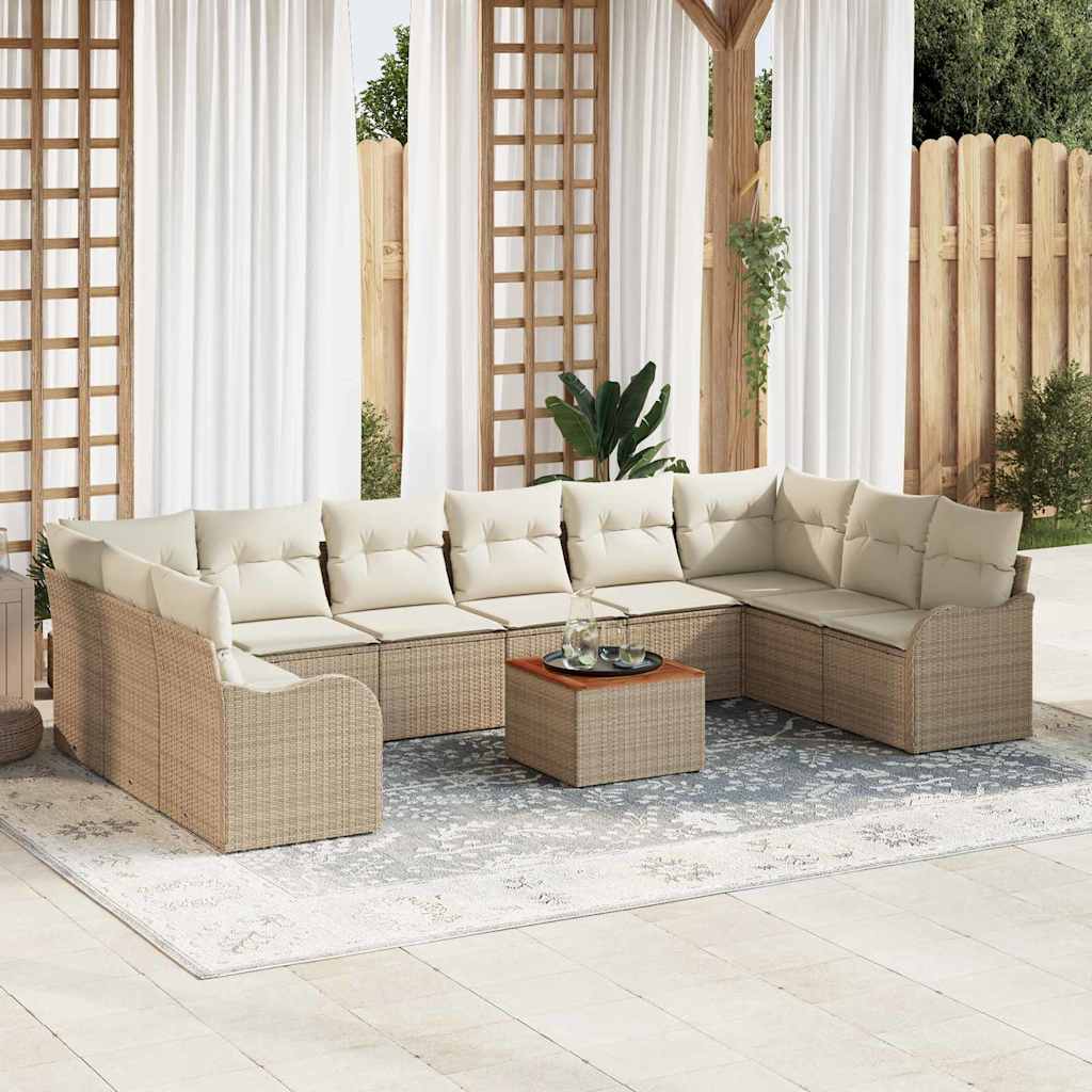 Tuin Sofa Set 11 Pcs Poly Riet