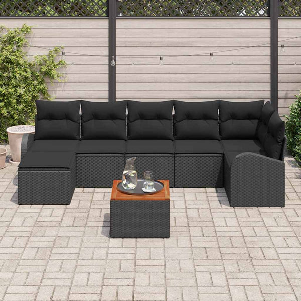 Tuin Sofa Set 8 Pcs Poly Riet