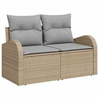 Tuin Sofa Set Met Kussen 9 Pcs Poly Riet