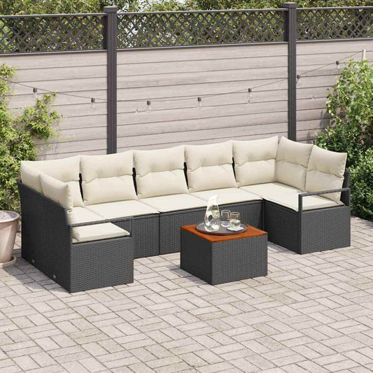 Tuin Sofa Set Met Kussen 8 Pcs Poly Riet
