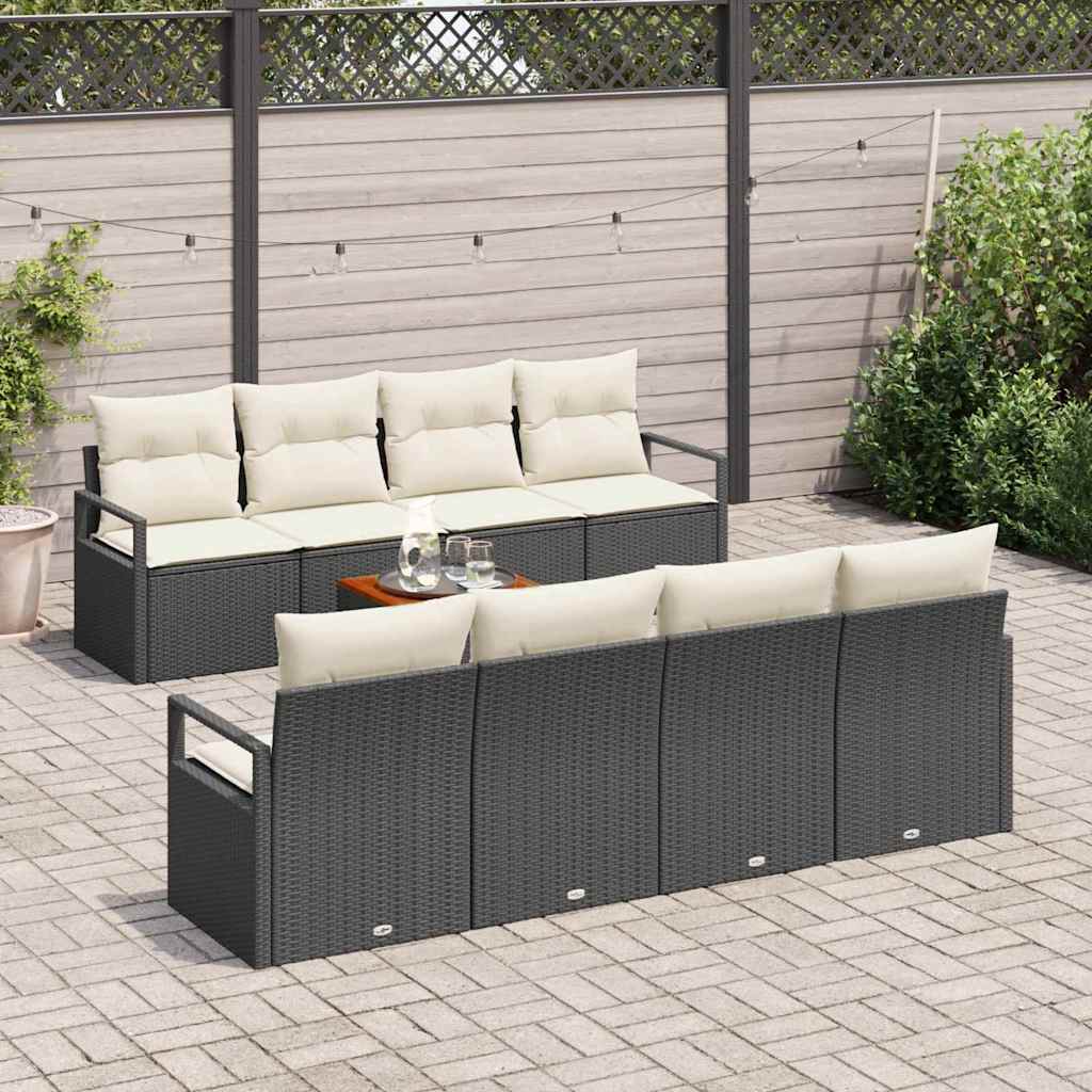 Tuin Sofa Set Met Kussen 9 Pcs Poly Riet