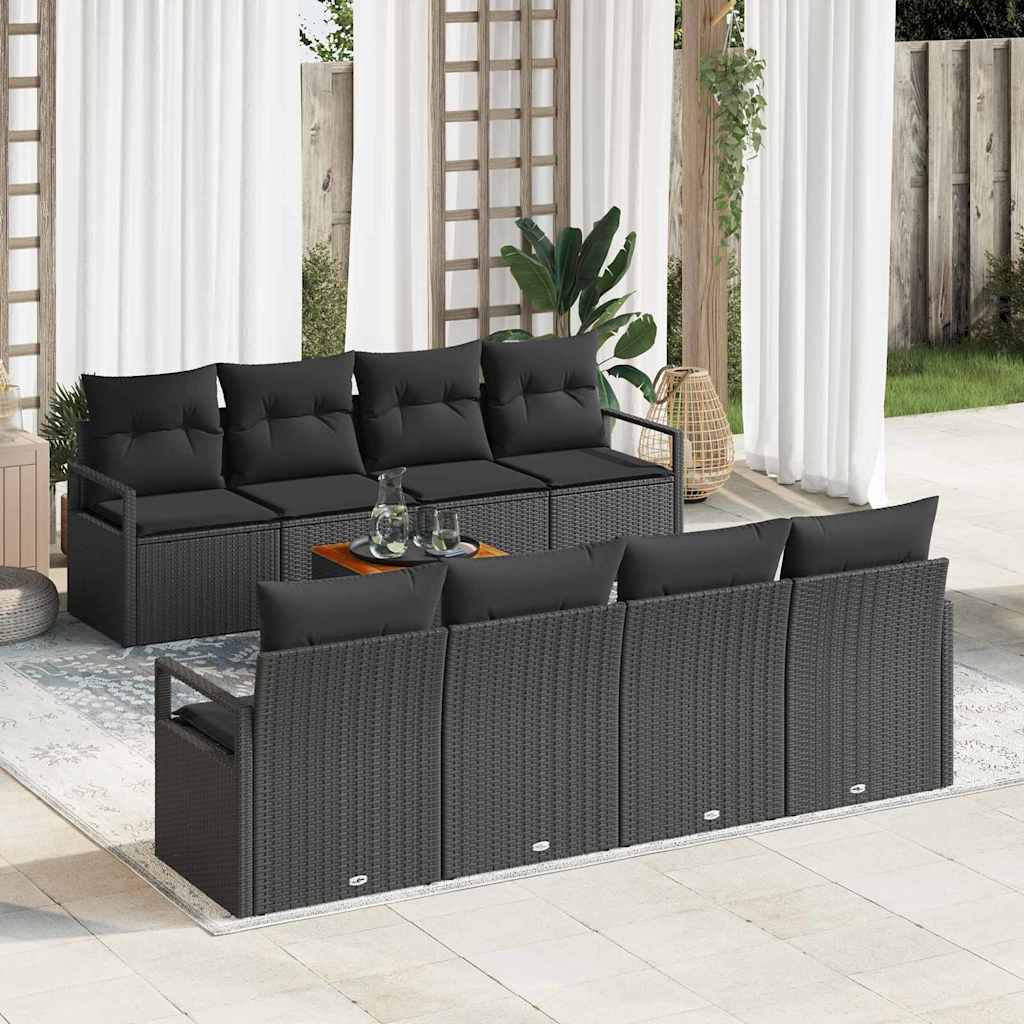 Tuin Sofa Set Met Kussen 9 Pcs Poly Riet