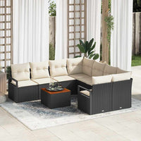Tuin Sofa Set Met Kussen 9 Pcs Poly Riet