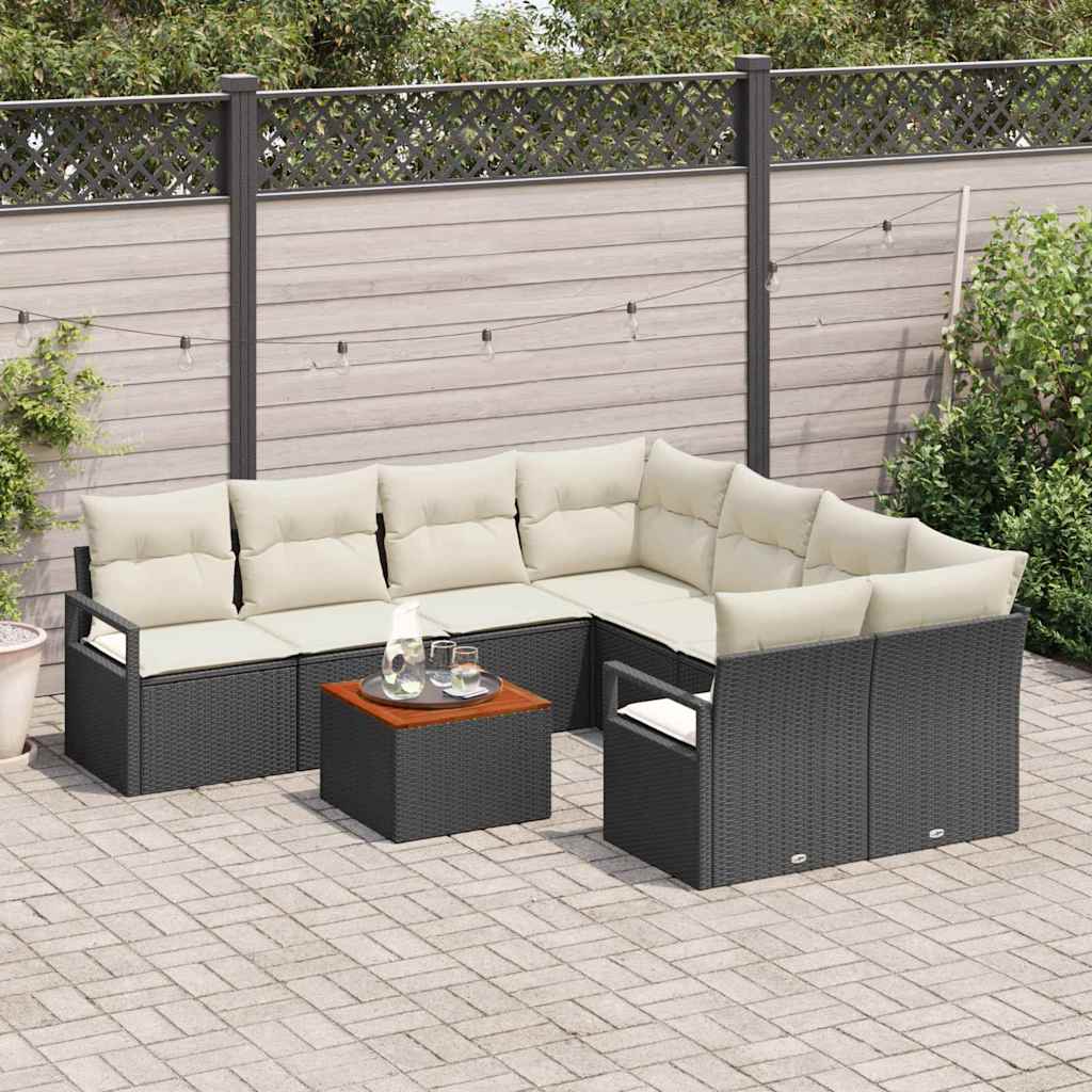 Tuin Sofa Set Met Kussen 9 Pcs Poly Riet