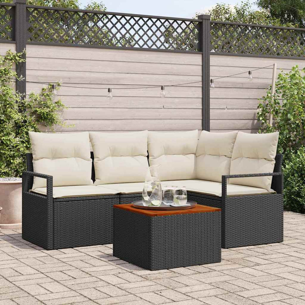 Tuin Sofa Set Met Kussen 5 Pcs Poly Riet