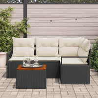 Tuin Sofa Set Met Kussen 5 Pcs Poly Riet