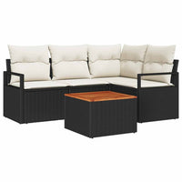 Tuin Sofa Set Met Kussen 5 Pcs Poly Riet